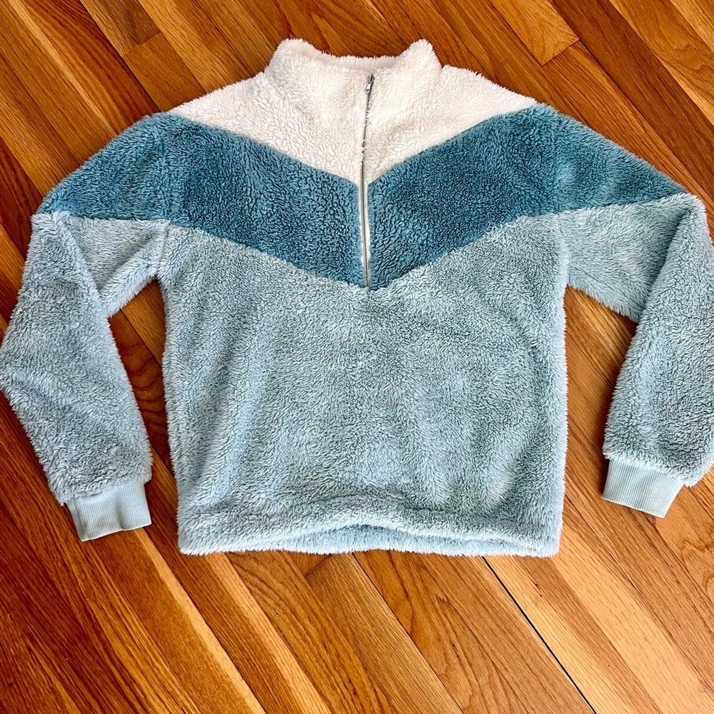 Kids' Blue and White Teddy Jacket